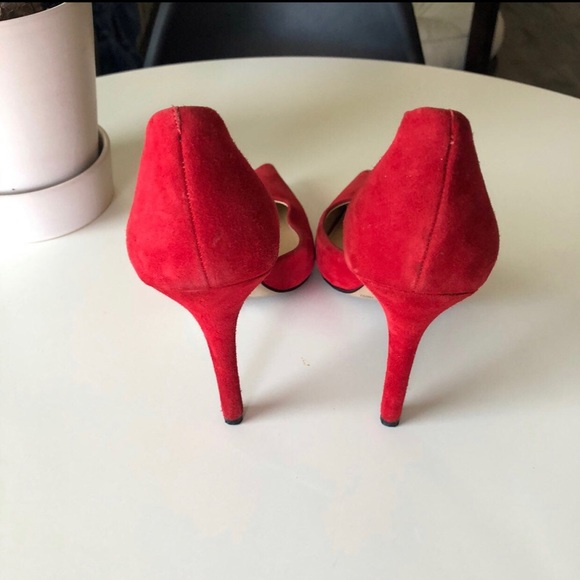 Jessica Simpson red suede heel - Picture 3 of 3